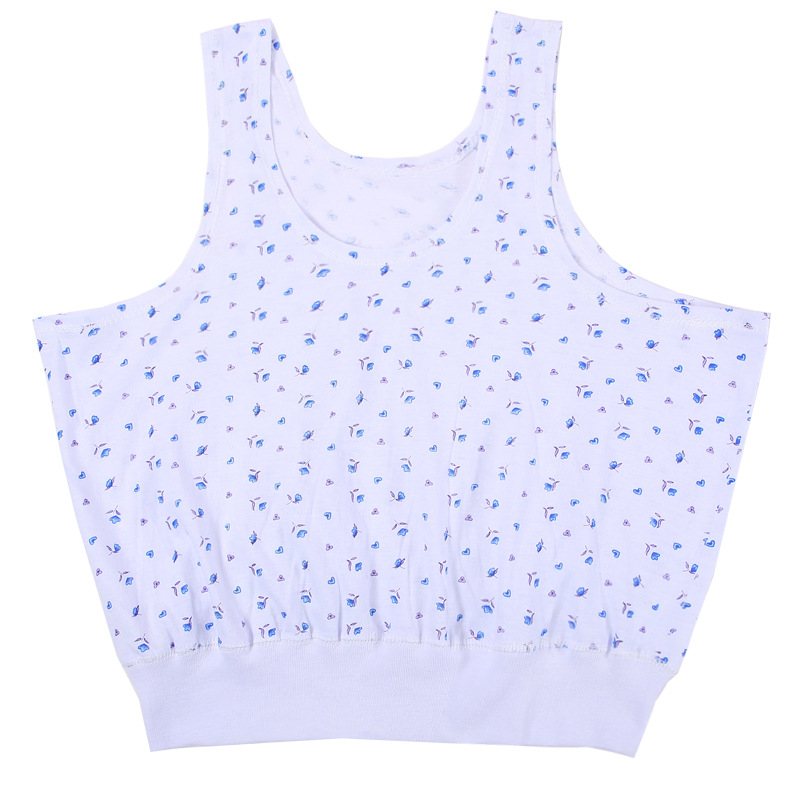 Moteriška grynos medvilnės apatinė liemenėlė vidutinio ir vyresnio amžiaus mamoms, plona liemenėlė, apatinio sluoksnio liemenėlė, palaidinės be rankovių stilius