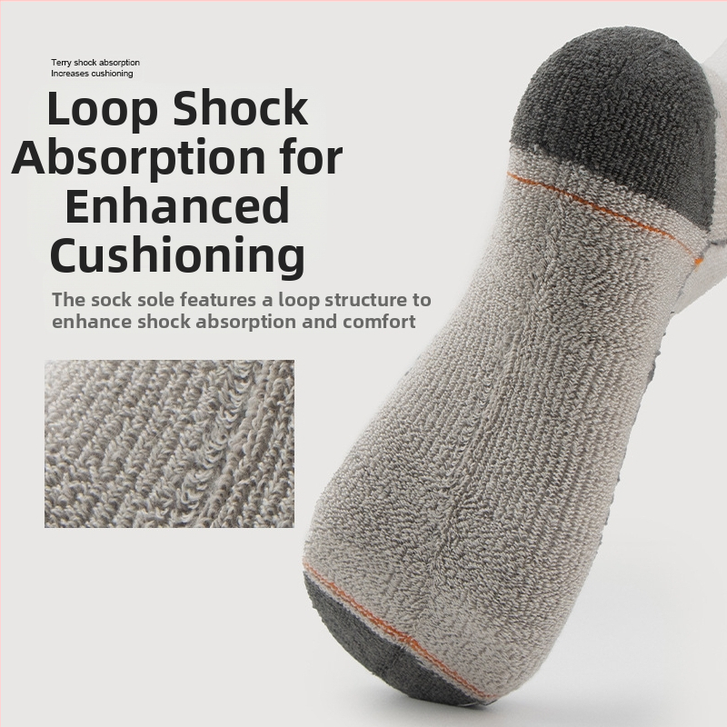 Κάλτσες WRELS από μαλλί Merino, ανδρικές και γυναικείες κάλτσες τρεξίματος με ψηλό σωλήνα, κάλτσες πεζοπορίας και τρεξίματος, αναπνεύσιμες αθλητικές κάλτσες με παχύρρευστο αποσμητικό Terry