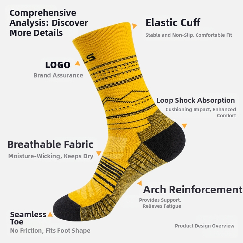 Κάλτσες WRELS από μαλλί Merino, ανδρικές και γυναικείες κάλτσες τρεξίματος με ψηλό σωλήνα, κάλτσες πεζοπορίας και τρεξίματος, αναπνεύσιμες αθλητικές κάλτσες με παχύρρευστο αποσμητικό Terry