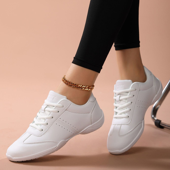 Αγωνιστική Αερόμπικ Άνοιξη Mesh Λευκό Παιδικό Μαλακό Κάτω Μαζορέτες Προπόνησης Τετράγωνο Χορού Γυμναστικής Διαγωνισμός