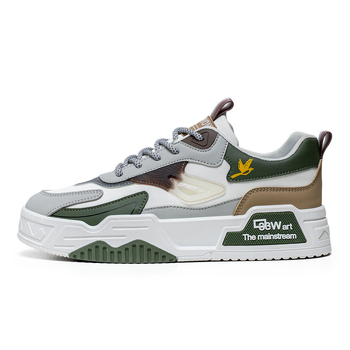 Vīriešu apavi 2024. gada jaunumi nišas Harajuku studentu ikdienas plakanie sporta apavi ar biezu zoli, paaugstinoši maizes apavi 46. izmērs