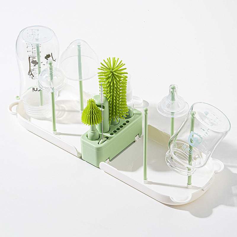 Nešiojamas buteliukų šepetėlis naujagimio valymo šepetėlis kelioninei laikymo dėžutei, tinkantis „Shizu“ silikoniniam valymo šepetėliui