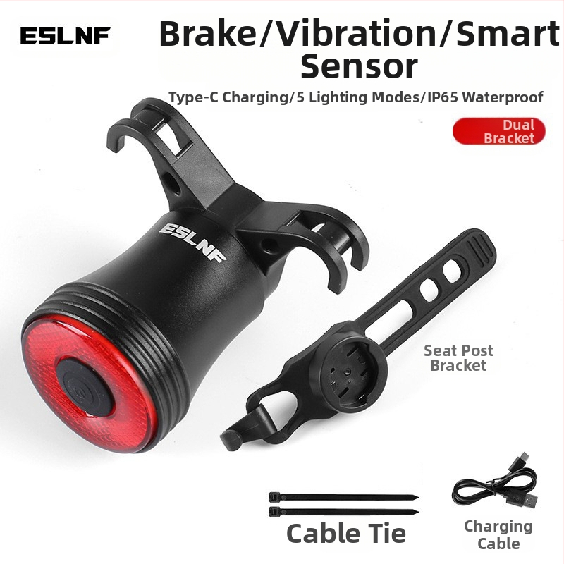 „Eslnf“ įkraunamas dviračio galinis žibintas, didelio ištvermės naktinis dviračių žibintas, plento dviračių žibintas, kalnų dviračių įranga