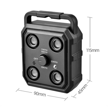 Mini ultragarsinis šunų atbaidymo įrenginys, galingas tolimojo dresavimo įrenginys nuo lojimo, šunų atbaidymo ir gąsdinimo įrenginys šunims lauke, savigynai ir apsaugai nuo lojimo