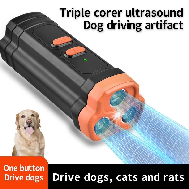 Mini ultragarsinis šunų atbaidymo įrenginys, galingas tolimojo dresavimo įrenginys nuo lojimo, šunų atbaidymo ir gąsdinimo įrenginys šunims lauke, savigynai ir apsaugai nuo lojimo