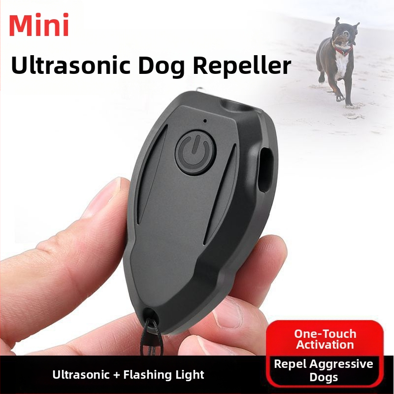 Mini ultragarsinis šunų atbaidymo įrenginys, galingas tolimojo dresavimo įrenginys nuo lojimo, šunų atbaidymo ir gąsdinimo įrenginys šunims lauke, savigynai ir apsaugai nuo lojimo