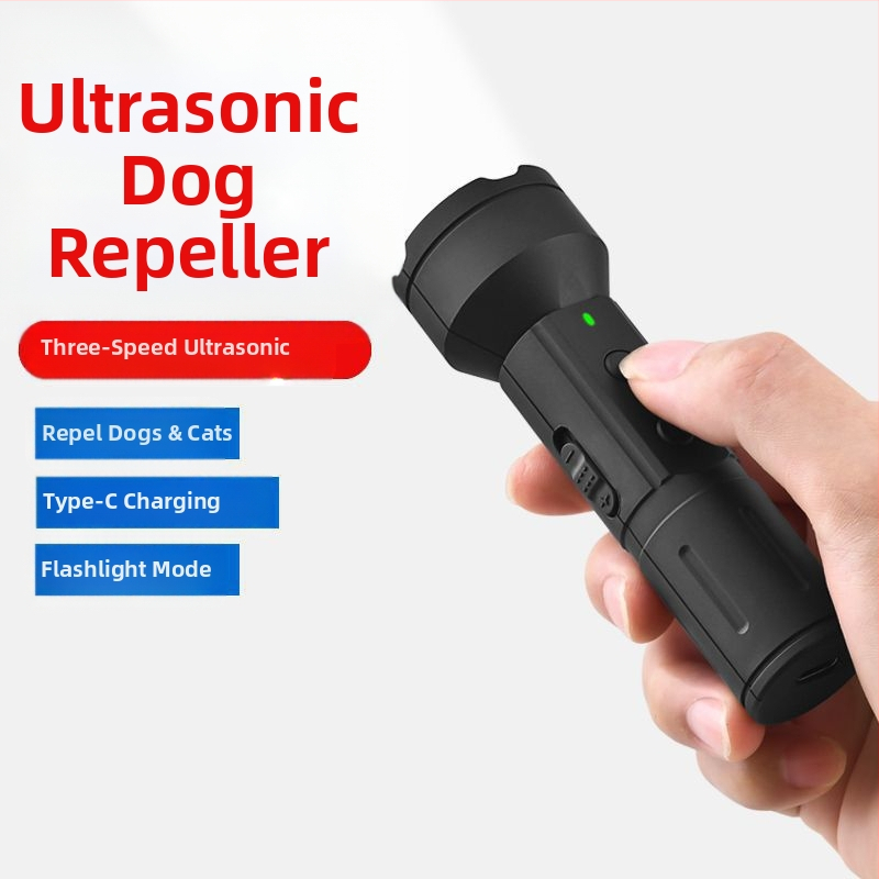 Mini ultragarsinis šunų atbaidymo įrenginys, galingas tolimojo dresavimo įrenginys nuo lojimo, šunų atbaidymo ir gąsdinimo įrenginys šunims lauke, savigynai ir apsaugai nuo lojimo