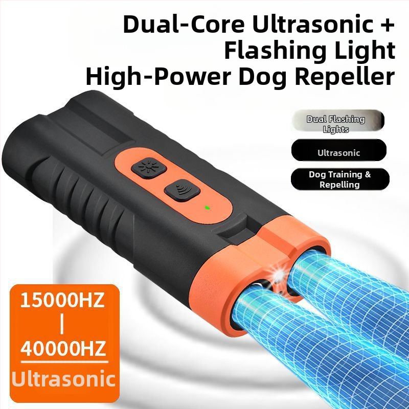 Mini ultragarsinis šunų atbaidymo įrenginys, galingas tolimojo dresavimo įrenginys nuo lojimo, šunų atbaidymo ir gąsdinimo įrenginys šunims lauke, savigynai ir apsaugai nuo lojimo