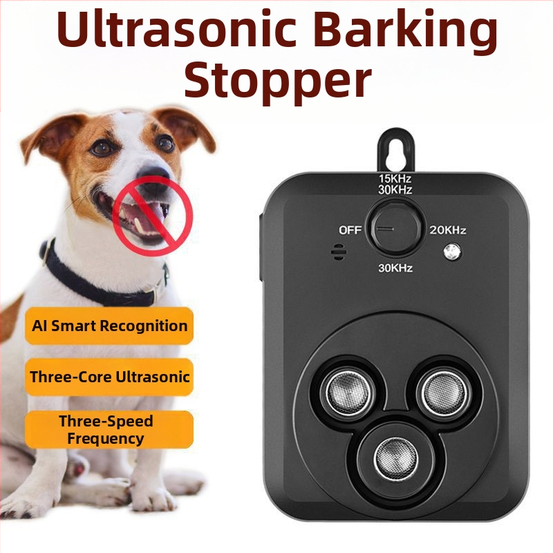 Mini ultragarsinis šunų atbaidymo įrenginys, galingas tolimojo dresavimo įrenginys nuo lojimo, šunų atbaidymo ir gąsdinimo įrenginys šunims lauke, savigynai ir apsaugai nuo lojimo
