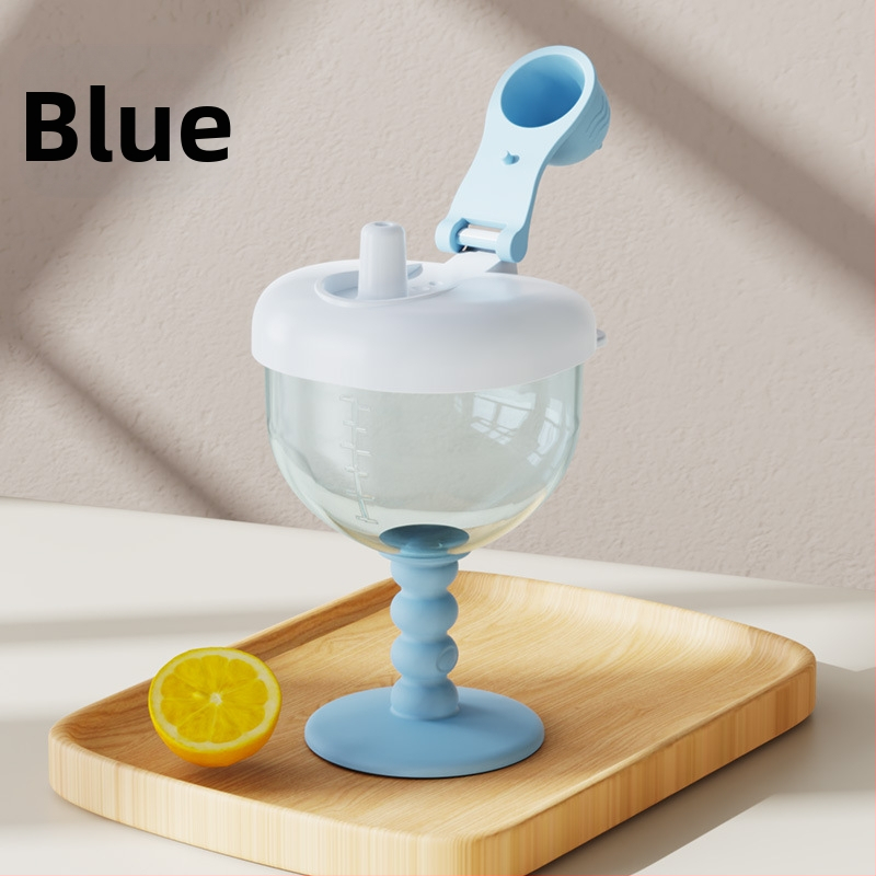 Kūdikių mokymosi geriamojo puodelio taurė PP medžiagos namų apyvokos vaikams skirta šiaudelio formos puodelis, apsaugantis nuo kritimo, pieno puodelis su svarstyklėmis, didmeninė prekyba