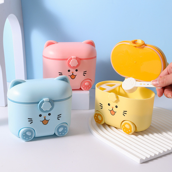 Кутия за мляко на прах за котенца, преносима кутия за мляко на прах за бебета, мини кутия за опаковка на мляко на прах, отделение за мляко на прах, място за търговия на едро