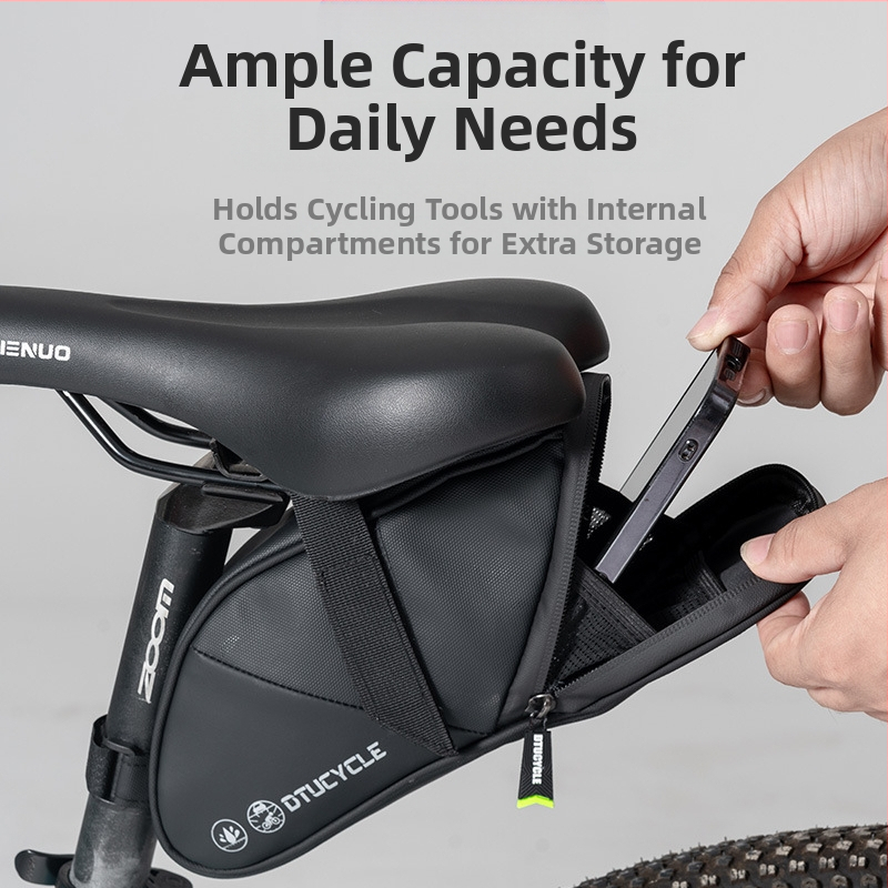 Výrobca Dtucycle Dongtu priamo dodáva cyklistické brašne, brašne na zadnú časť bicykla, brašne na sedlo pre cestné bicykle a cezhraničné dodávky.