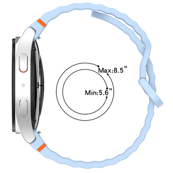 Το μεγάλο δέντρο χρημάτων είναι κατάλληλο για το Samsung Watch7 με κυματιστό μοτίβο και λουράκι ραφής Watch7/6/5/4 Sports με ασημί αγκράφα