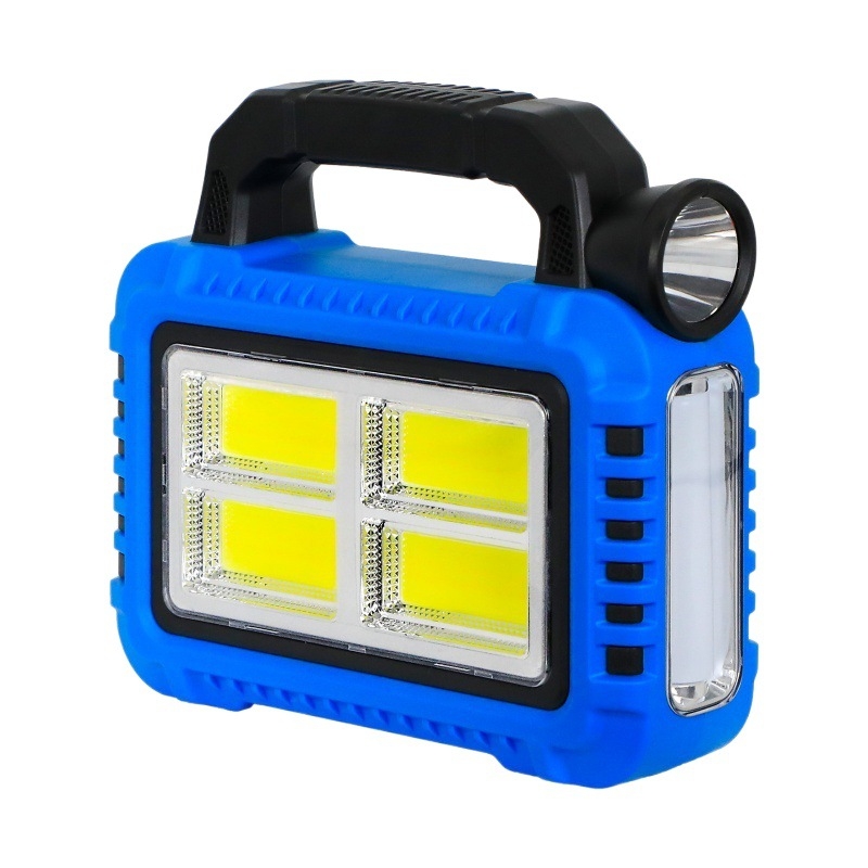Uus päikeseenergial laetav multifunktsionaalne kaasaskantav lamp välistingimustes kasutatav tugev valgusvalgustus prožektor avariitöölamp taskulamp