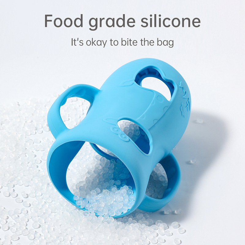 Fit Feili/Puxin Anyi naturaalsest klaasist pudeli silikoonümbris 8oz 4oz pudeli silikoonümbris käepidemega