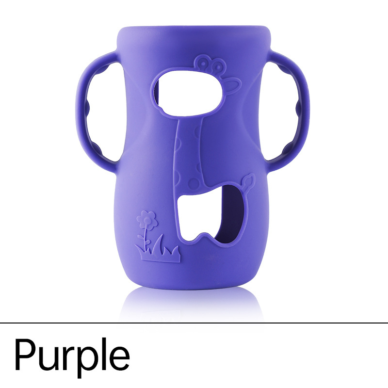 Fit Feili/Puxin Anyi naturaalsest klaasist pudeli silikoonümbris 8oz 4oz pudeli silikoonümbris käepidemega