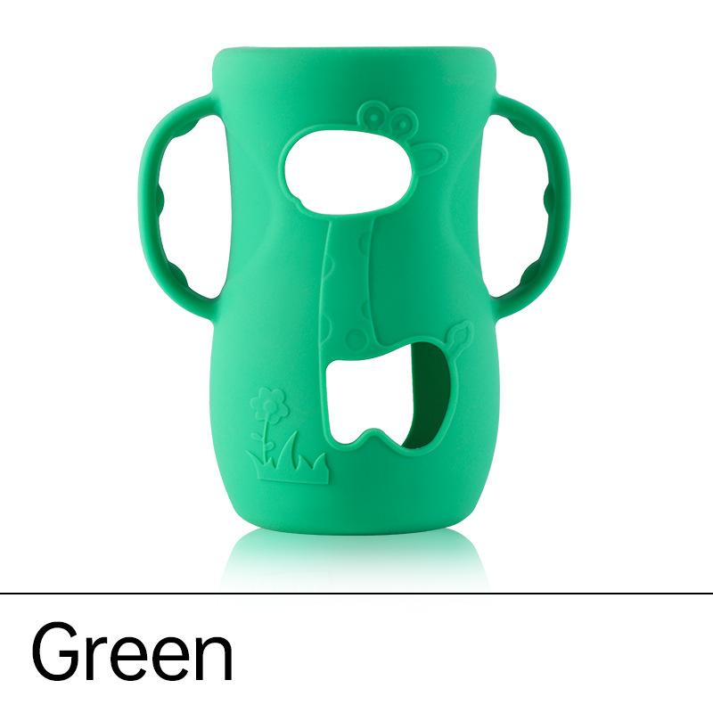 Fit Feili/Puxin Anyi naturaalsest klaasist pudeli silikoonümbris 8oz 4oz pudeli silikoonümbris käepidemega