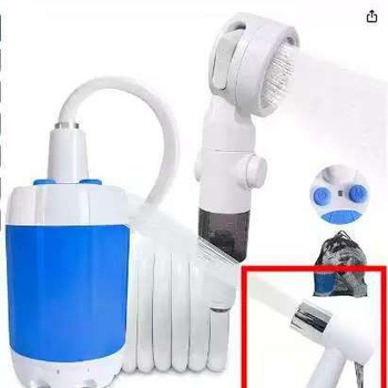 Tarpvalstybinis lauko dušas su vonia, patogus bendrabučio kempingo reikmenys, dušas, įkraunamas dušo komplektas