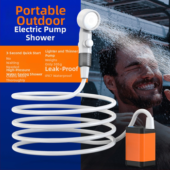 Tarpvalstybinis lauko dušas su vonia, patogus bendrabučio kempingo reikmenys, dušas, įkraunamas dušo komplektas