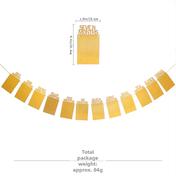 Διασυνοριακή σημαία κορνίζας γενεθλίων Ιανουαρίου-Δεκεμβρίου, διακόσμηση πάρτι γενεθλίων για παιδιά, σημαία γενεθλίων χονδρικής προσαρμογής