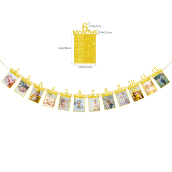 Διασυνοριακή σημαία κορνίζας γενεθλίων Ιανουαρίου-Δεκεμβρίου, διακόσμηση πάρτι γενεθλίων για παιδιά, σημαία γενεθλίων χονδρικής προσαρμογής