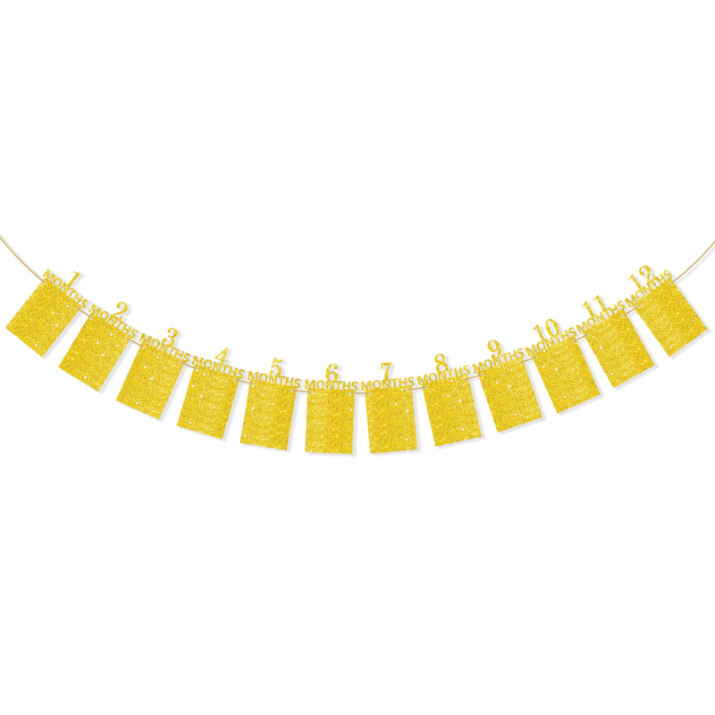 Piiriülene jaanuari-detsembri beebi sünnipäevaraam lipp laste sünnipäevapeo kaunistus sünnipäevalipu hulgimüügi kohandamine