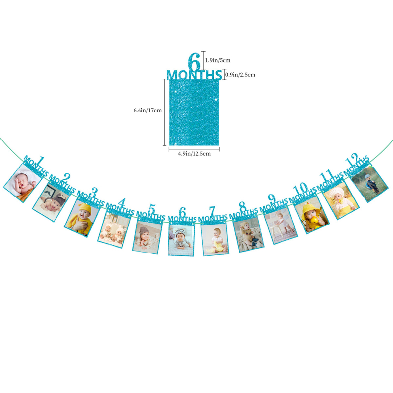 Piiriülene jaanuari-detsembri beebi sünnipäevaraam lipp laste sünnipäevapeo kaunistus sünnipäevalipu hulgimüügi kohandamine