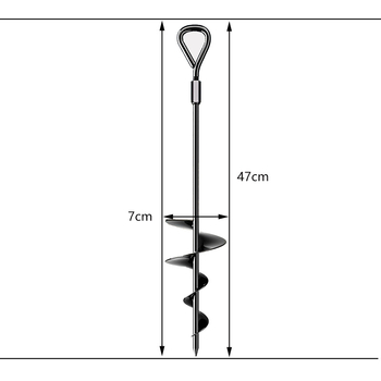 18 colių įžeminimo inkarai, tvirti spiraliniai įžeminimo inkarai, šunų būdos įžeminimo inkarai, sūpynių įžeminimo inkarai, fiksuoti įžeminimo inkarai naminiams gyvūnėliams, batuto įžeminimo inkarai