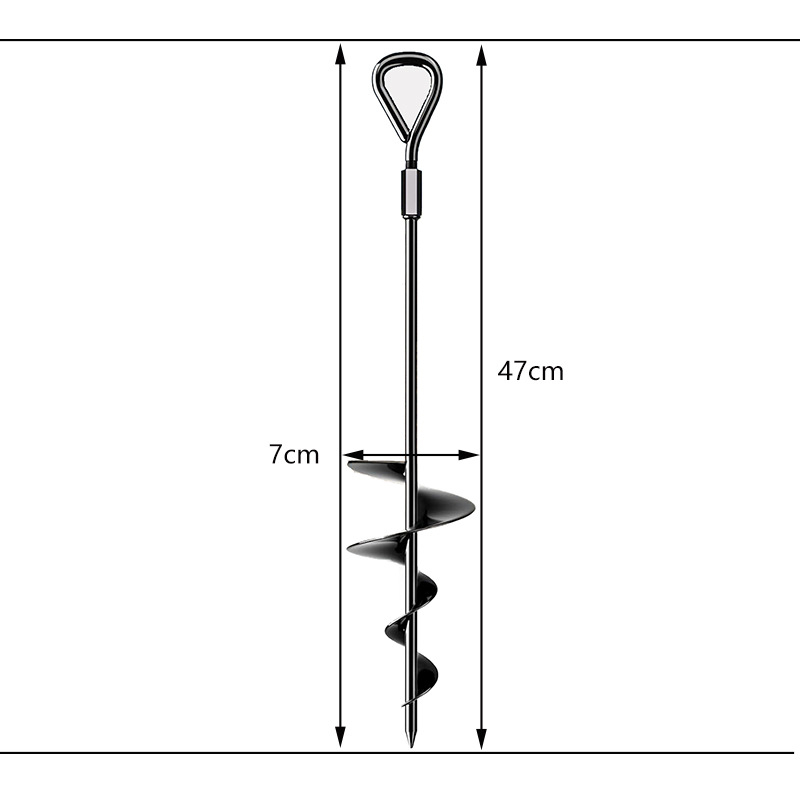 18 colių įžeminimo inkarai, tvirti spiraliniai įžeminimo inkarai, šunų būdos įžeminimo inkarai, sūpynių įžeminimo inkarai, fiksuoti įžeminimo inkarai naminiams gyvūnėliams, batuto įžeminimo inkarai
