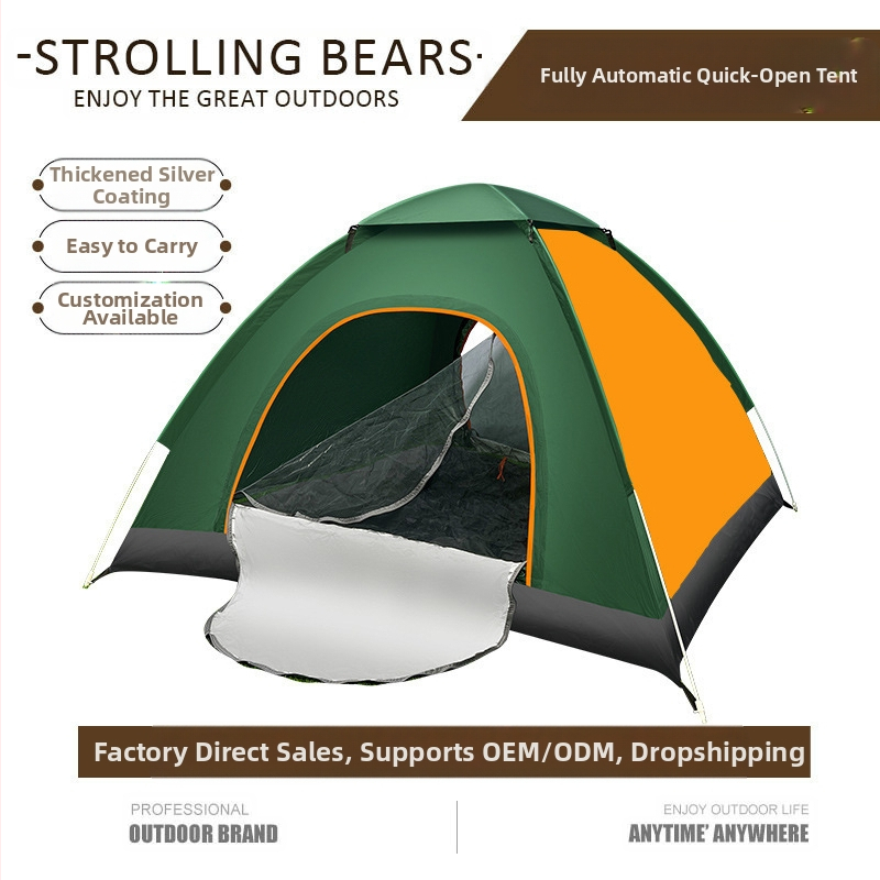 Rangelt valitud telk, üheinimesevoodi, neljainimesevoodi, kaasaskantav, täisautomaatne, kiiresti avatav, telkimiseks mõeldud päikesekaitsekreem