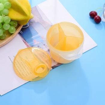 Nešiojama besisukanti kūdikio pieno miltelių dėžutė, 3 grotelių sandarus indelis, vaikų pieno miltelių pakavimo dėžutė