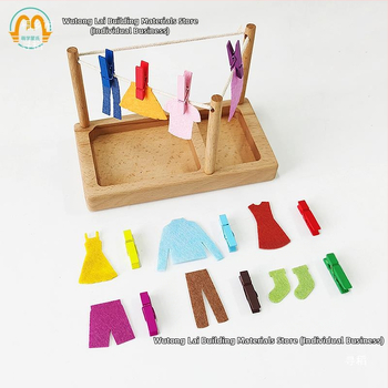 Montessori Montessori priežiūros mokymo priemonės drabužiams džiovinti, smulkiosios motorikos lavinimas, kasdienio gyvenimo segtukų rinkinys