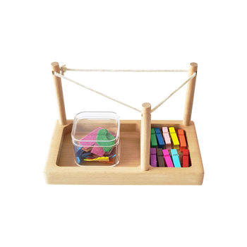 Montessori Montessori priežiūros mokymo priemonės drabužiams džiovinti, smulkiosios motorikos lavinimas, kasdienio gyvenimo segtukų rinkinys