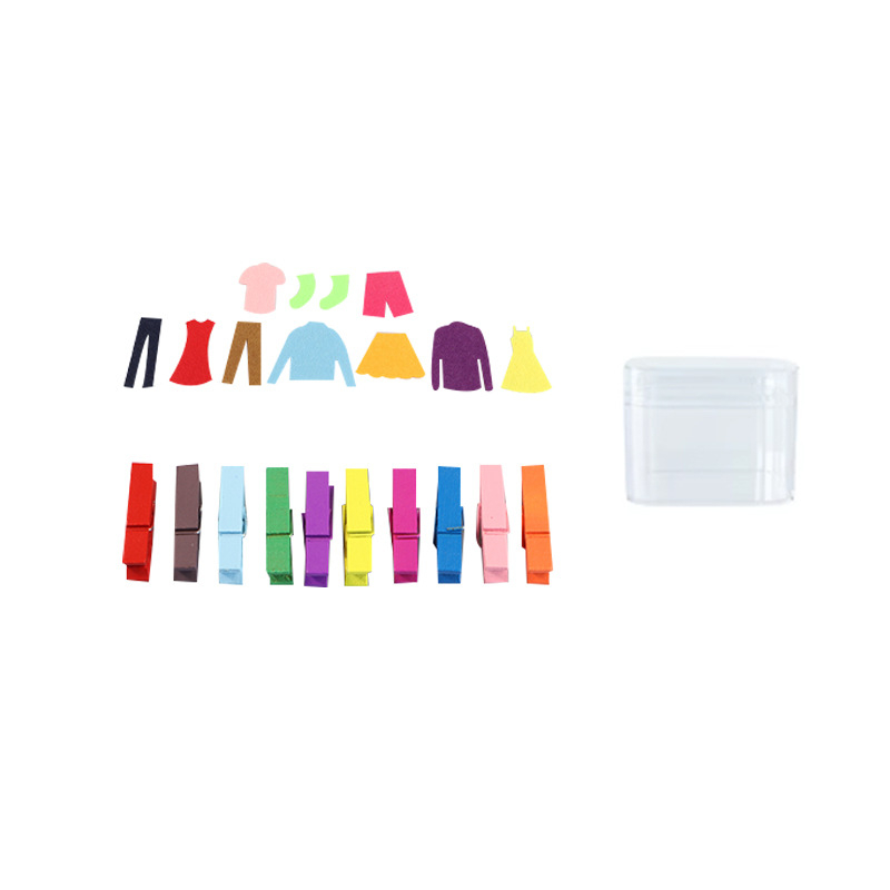 Montessori Montessori priežiūros mokymo priemonės drabužiams džiovinti, smulkiosios motorikos lavinimas, kasdienio gyvenimo segtukų rinkinys