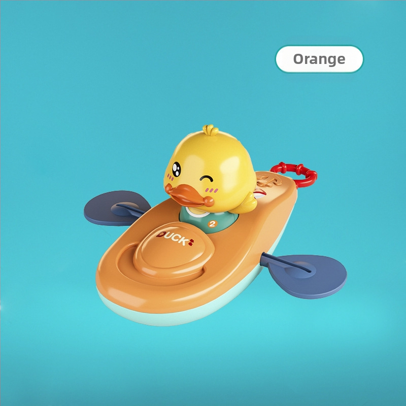 Kūdikių vandens žaislai baidarėms kūdikio geltonai anties irklavimui vonioje mergaitėms vaikams vonios kambarys vingiuotas paplūdimio kabelis