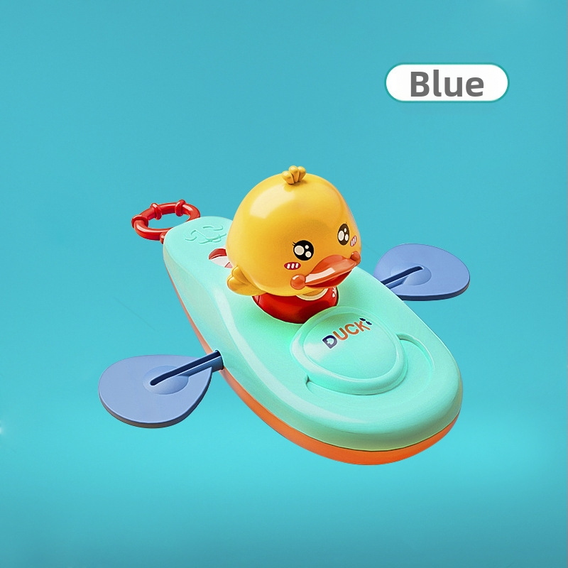 Kūdikių vandens žaislai baidarėms kūdikio geltonai anties irklavimui vonioje mergaitėms vaikams vonios kambarys vingiuotas paplūdimio kabelis