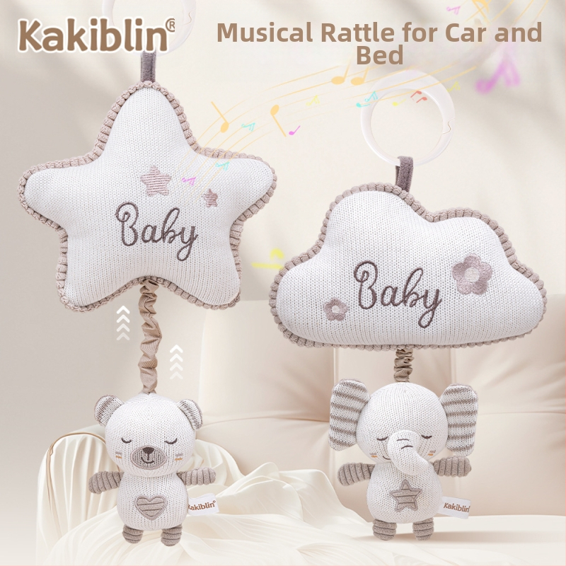 „Coco Bei Le“ naujas vilnonis megztas žaislas kūdikiui, pakabinamas automobilis, komfortiška lėlė, kūdikio lova, muzikinė lova, pakabinamas varpelis