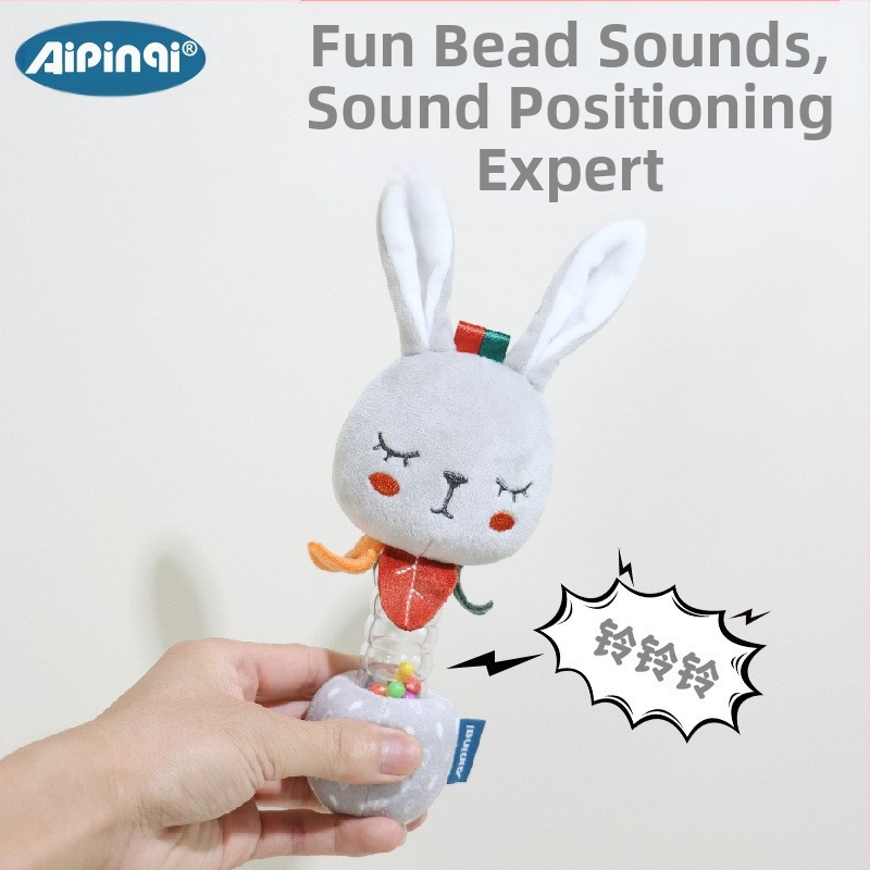 Aipinqi нова ръчна дрънкалка за бебе, успокояваща плюшена кукла, цветни мъниста, легло, камбанка, бебешки играчки 0-1 години на едро