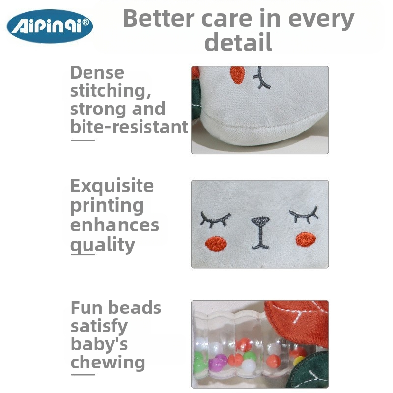 Aipinqi нова ръчна дрънкалка за бебе, успокояваща плюшена кукла, цветни мъниста, легло, камбанка, бебешки играчки 0-1 години на едро