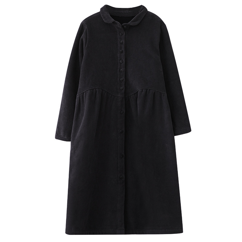 Tõeline pilt 2025. aasta talve uuest Korea stiilis lahtisest fliisvoodriga paksendatud velvetist pikkade varrukatega üherealisest trenšmantlist naistele