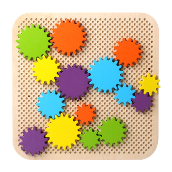 Παιδικά ξύλινα εκπαιδευτικά παιχνίδια για παιδιά με αναγνώριση χρωμάτων για νηπιαγωγεία, που ταιριάζουν με τα καρύδια, με μανιτάρια και καρφιά