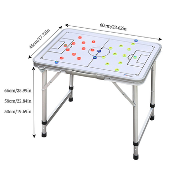 JIANNA Футболна тактическа дъска, многофункционална маса, магнитна тактическа дъска, алуминиева сплав, сгъваема преносима маса за демонстрация на разговори