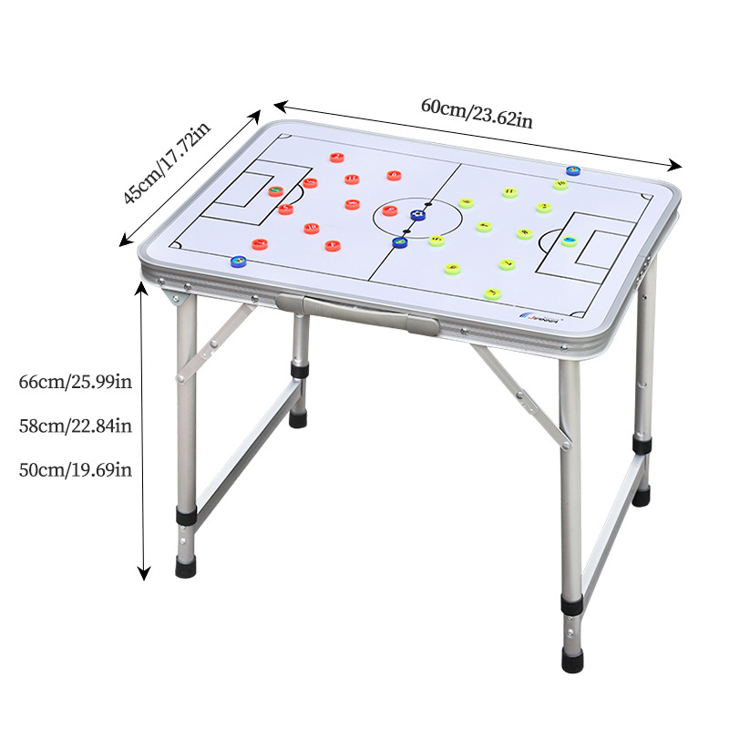 JIANNA Футболна тактическа дъска, многофункционална маса, магнитна тактическа дъска, алуминиева сплав, сгъваема преносима маса за демонстрация на разговори