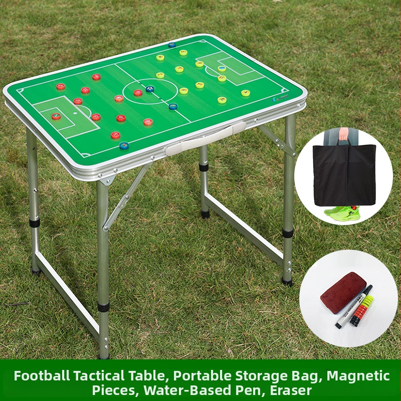 JIANNA Футболна тактическа дъска, многофункционална маса, магнитна тактическа дъска, алуминиева сплав, сгъваема преносима маса за демонстрация на разговори