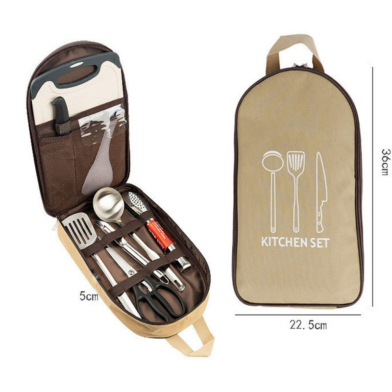 Matkaköögitarvete hoiukott Matkaköögitarvikute kaasaskantav hoiukott Lauanõud Piknikutarbed Matkariistade hoiustamine