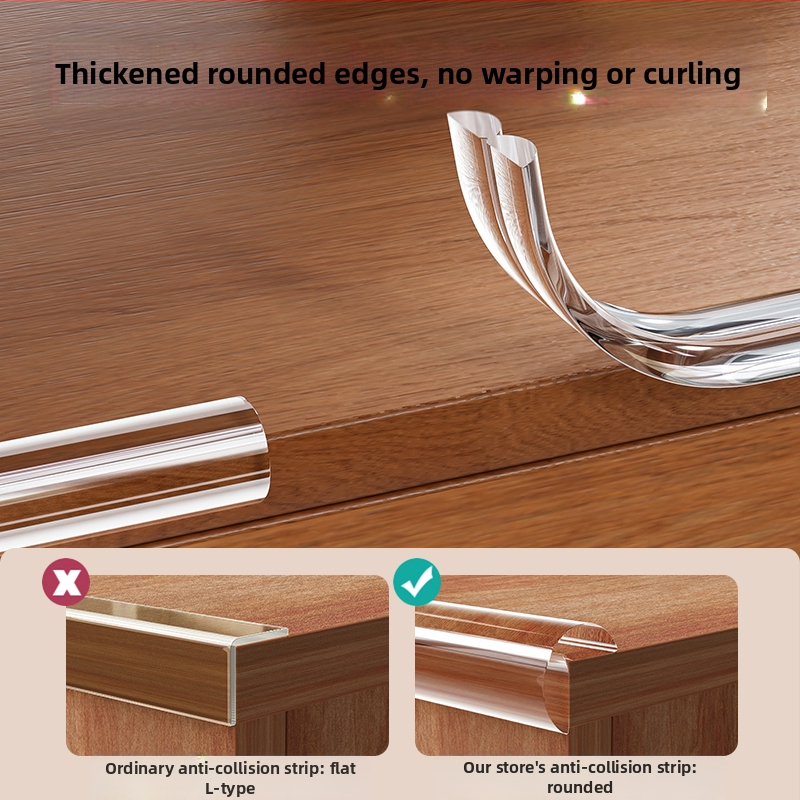 Прозрачни ленти против сблъсък за деца, екологични меки стикери за стенни ъгли, стикери за защита на ъглите на бебешката маса, които бебето може да дъвче.