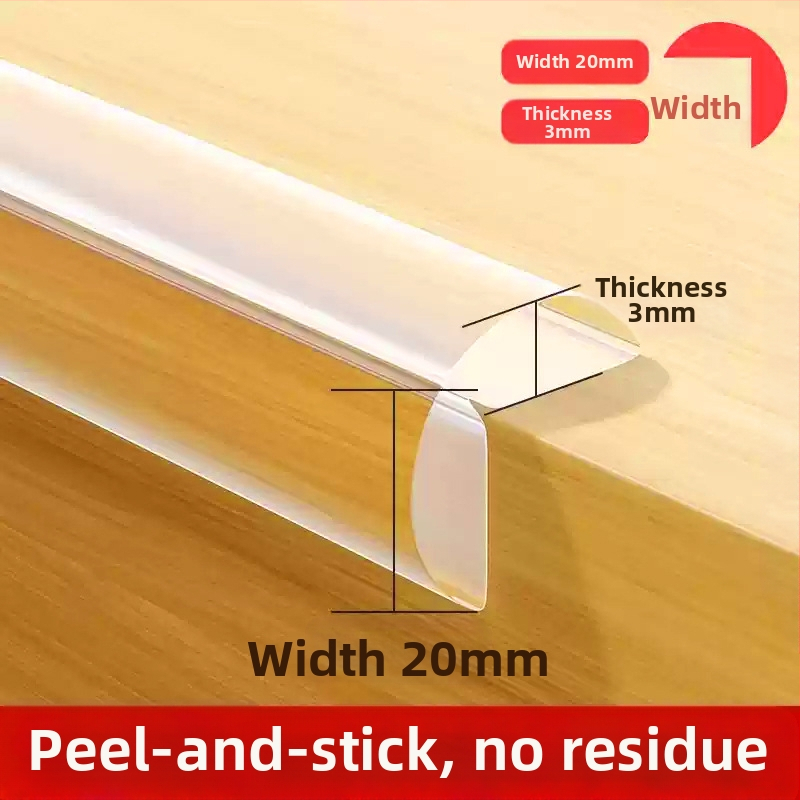 Läbipaistvad kokkupõrkevastased ribad lastele, keskkonnasõbralikud pehmed seina nurgakleebised, beebi närimislaua nurgakaitsekleebised