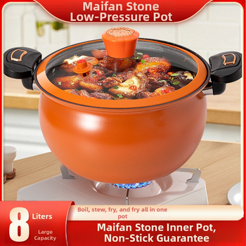 „Chubby Dundun“ mikroslėginis puodas, buitinis nelimpantis sriubos puodas, „Chubby Dudu“ daugiafunkcis mažas indukcinės viryklės dujinis universalus troškintuvas