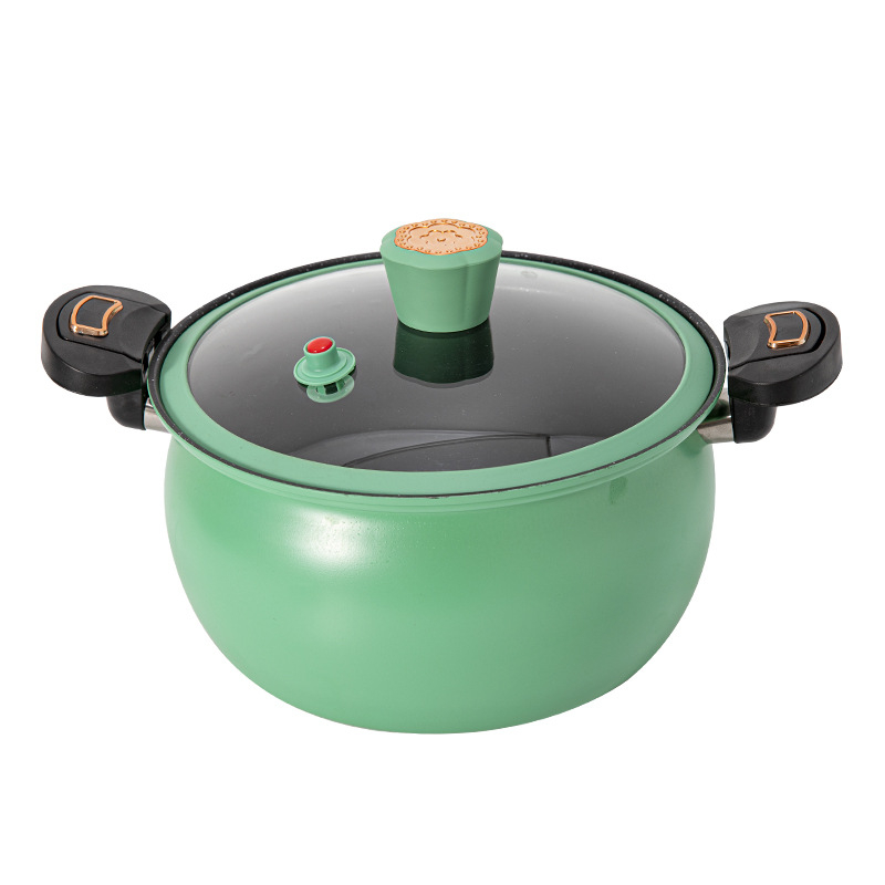 „Chubby Dundun“ mikroslėginis puodas, buitinis nelimpantis sriubos puodas, „Chubby Dudu“ daugiafunkcis mažas indukcinės viryklės dujinis universalus troškintuvas