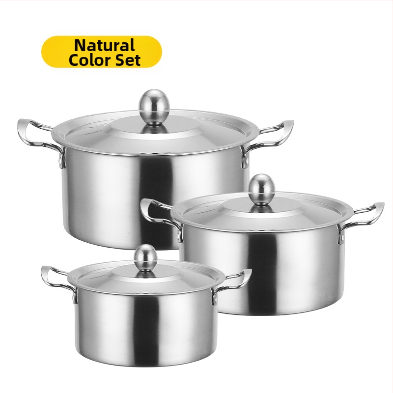 Tarpvalstybinis nerūdijančio plieno puodų rinkinys, trijų dalių puodų rinkinys, dovanų binauralinis sriubos puodų rinkinys, šešių dalių puodų rinkinys, didmeninė prekyba